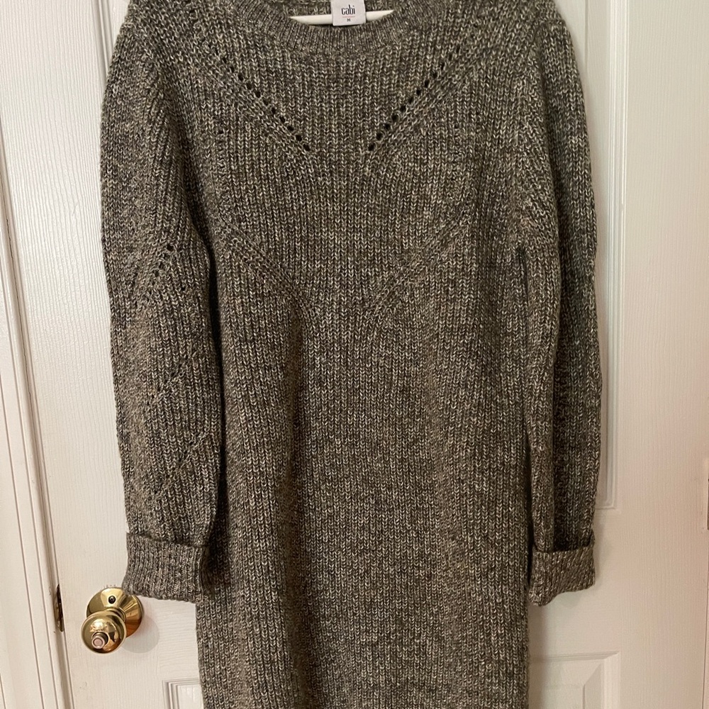 CAbi Green Sweater Dress